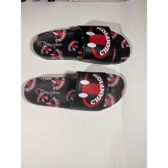 Champion Smile Slides, Smiley Face Sandals. Red/Black, Men\'s Size 12 main image 7